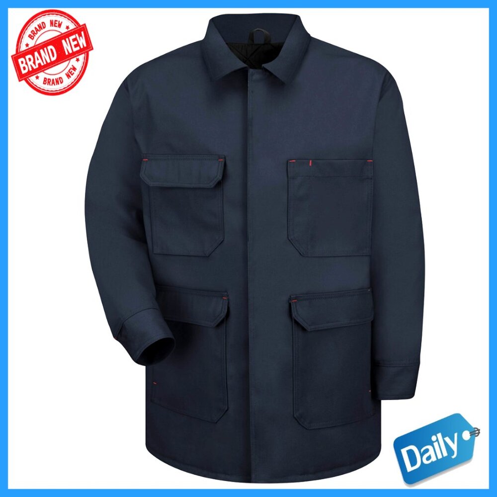 Men's Duck Chore Coat Quilted Lined Work Utility Outerwear Classic Durable